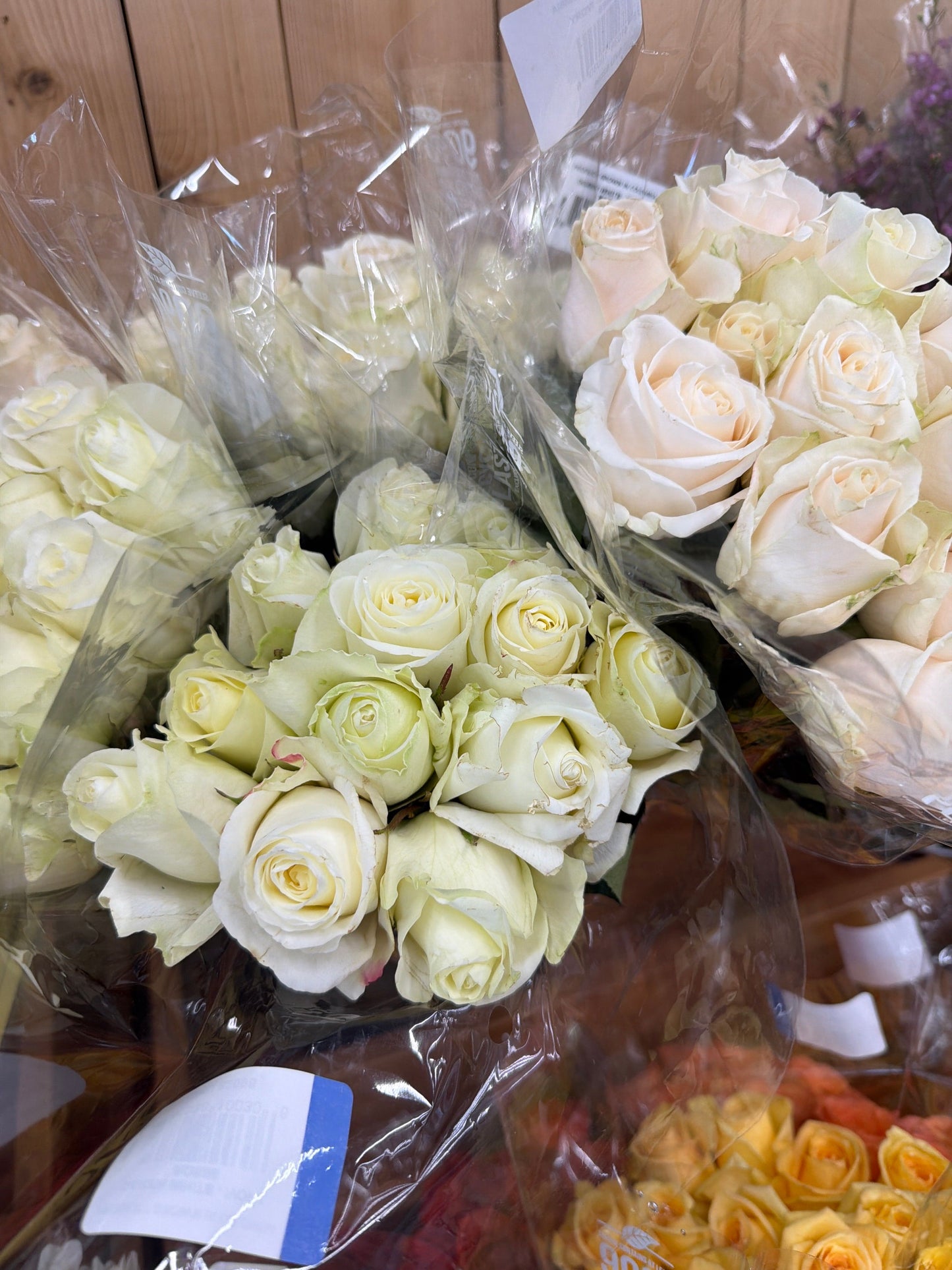 Elegant white rose arrangement — Graceful Whites Sympathy Arrangement by Local Flower Girl